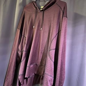 MTA Sport Pullover Hoodie Sweatshirt Women's 3x Maroon Long Sleeve Drawstring